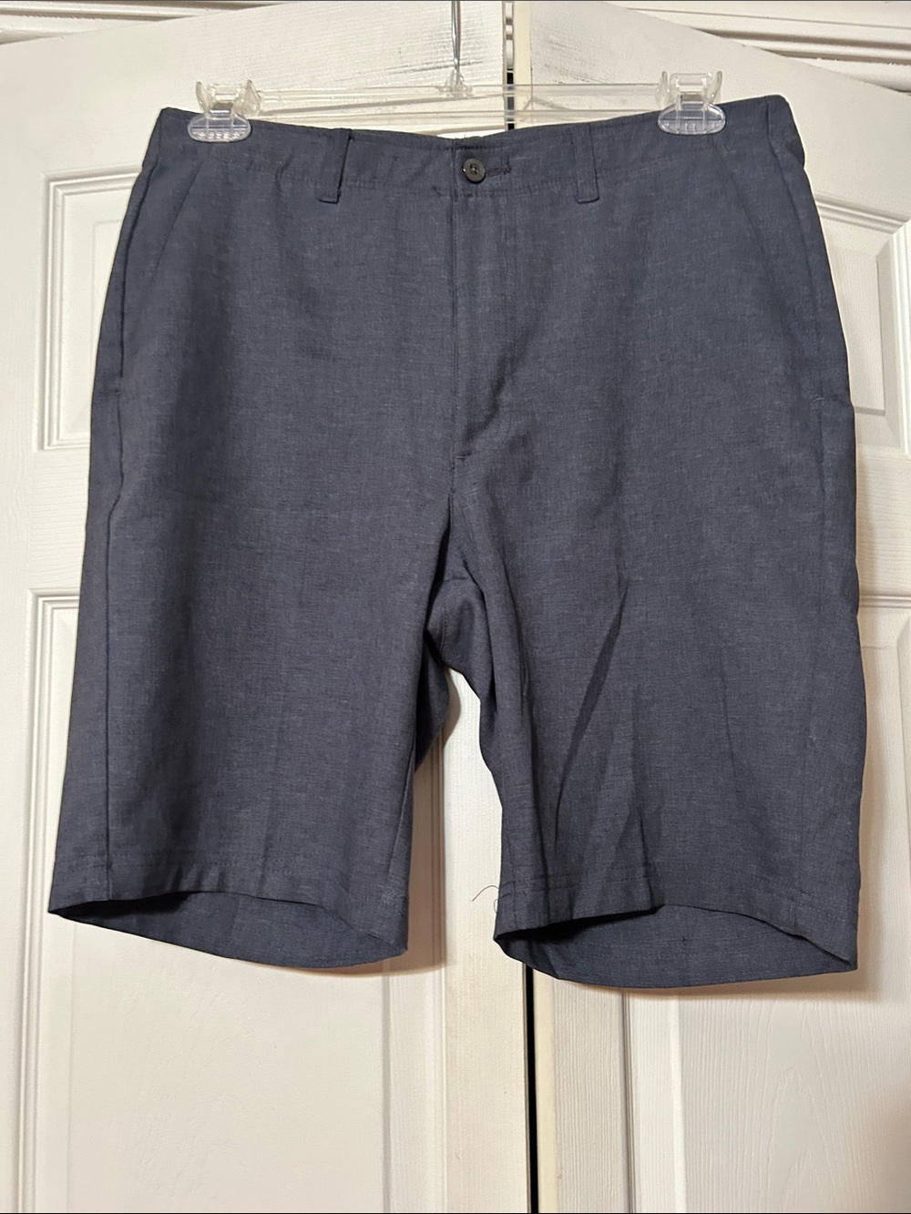 Pebble Beach sz 32 Men's Casual Linen-Blend Shorts in Gray